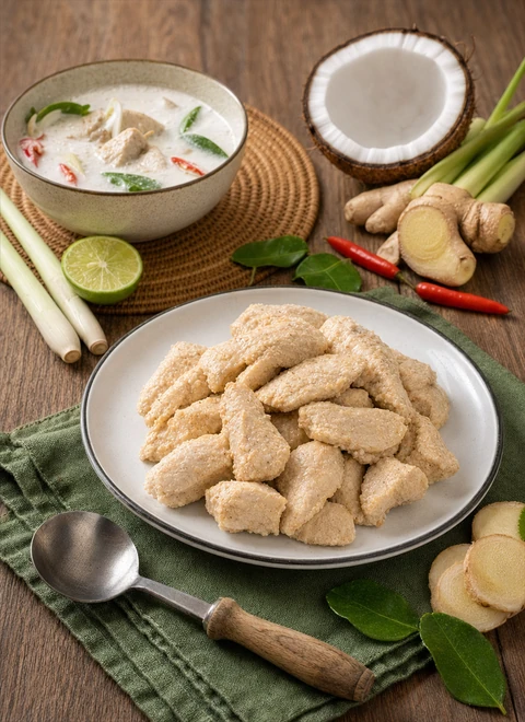 อกไก่ซูวีรสซอสต้มข่า เนื้อนุ่มชุ่มฉ่ำ โปรตีนสูง อาหารคลีนพร้อมทานจาก Frankin Chick
